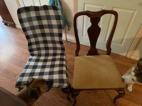 SoulFeel Set of 6 Buffalo Check Chair Covers