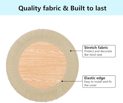 2Pcs Soft Round Stool Seat Covers for 10-14 Inch Chairs