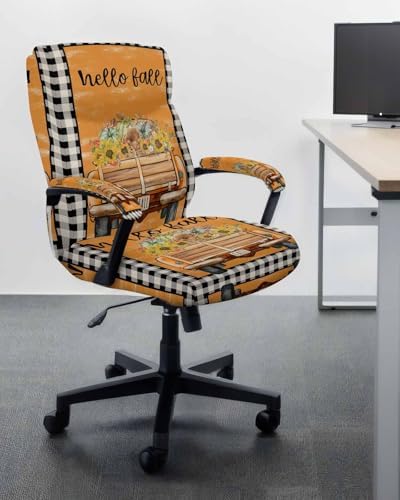 Office Chair Cover with Stretchable Armrests 1