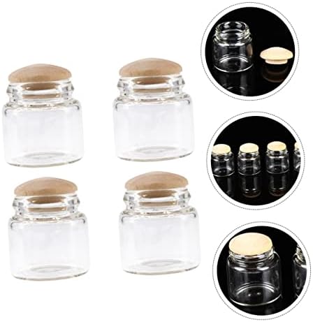 Cabilock 4Pcs Scale House Decor Mini Jars and Bottles