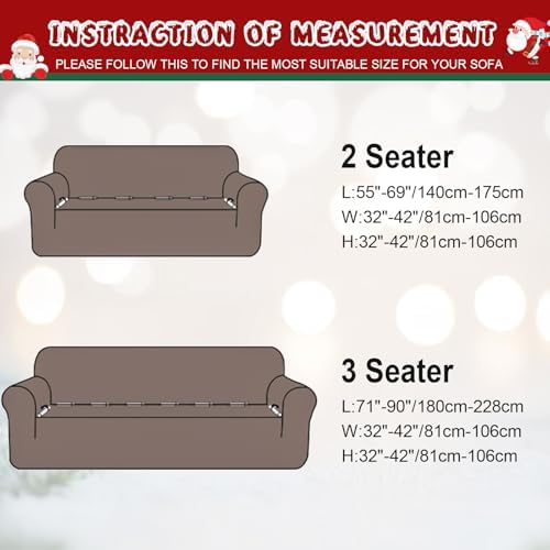 Luxudecor Christmas Sofa Cover Stretch Slipcover