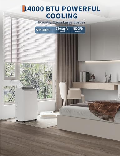 GarveeTech 14000 BTU Portable AC with Remote Control