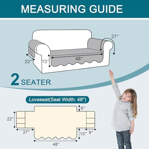 Turquoize Waterproof Loveseat Covers for Dogs