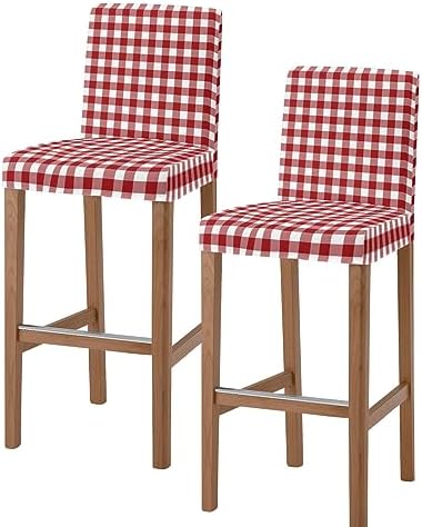Farmhouse Buffalo Plaid Bar Stool Covers Set of 2