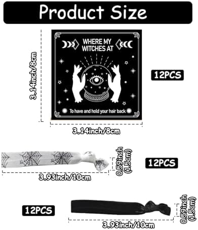 12Pcs Halloween Witch Hair Ties for Girls