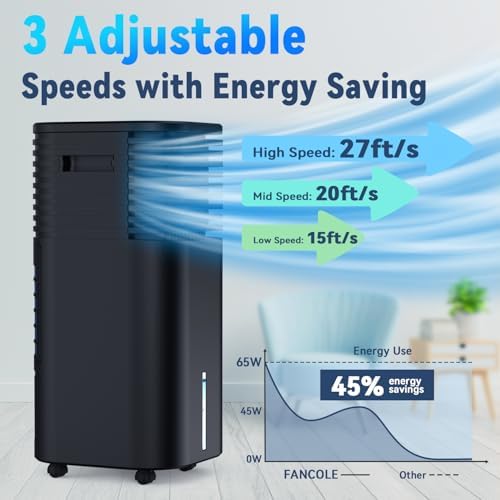 FANCOLE Windowless Portable Air Conditioner with 4 Modes and 3 Speeds