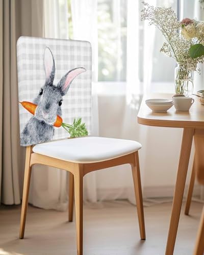 Easter Chair Covers Set of 4 Bunny Carrot Chair Slipcovers