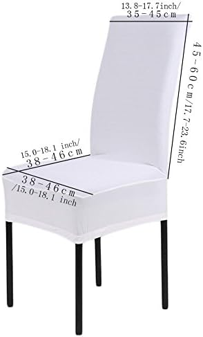 SoulFeel 4-Piece Removable Stretch Slipcovers for Dining Chairs