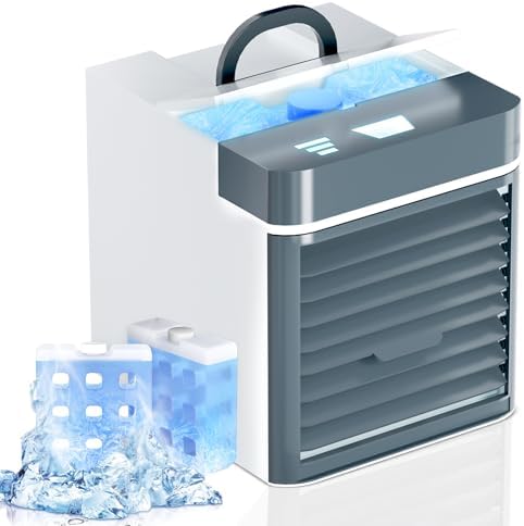 Portable Air Conditioner Fan with 3 Speeds and Anti-Leak Design
