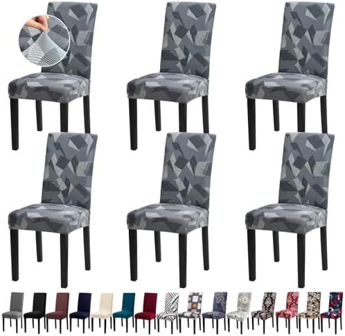 Fafua Stretch Dining Chair Covers Set of 6 for Home Hotel Banquet