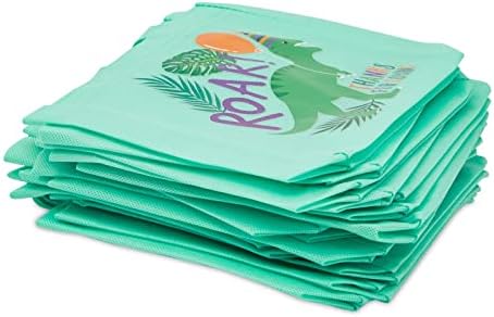 Blue Panda 24-Pack Dinosaur Tote Bags with Handles 1