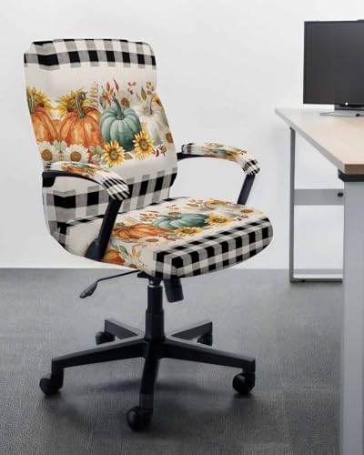Elastic Chair Cover with Armrests Universal Fit