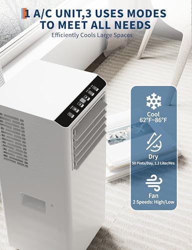 GarveeLife 8500 BTU Portable AC Unit White