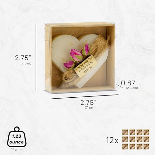 Heart Shaped Soaps 12-Pack Wedding Favors