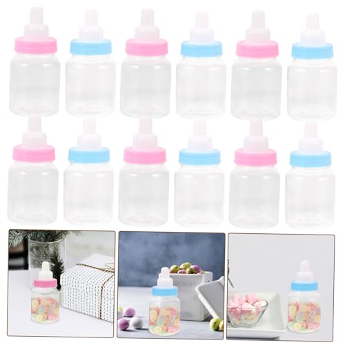 12pcs Decorative Candy Bottles for Baby Shower Favors