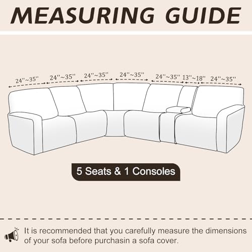 Arfntevss Velvet Sectional Recliner Slipcover Set