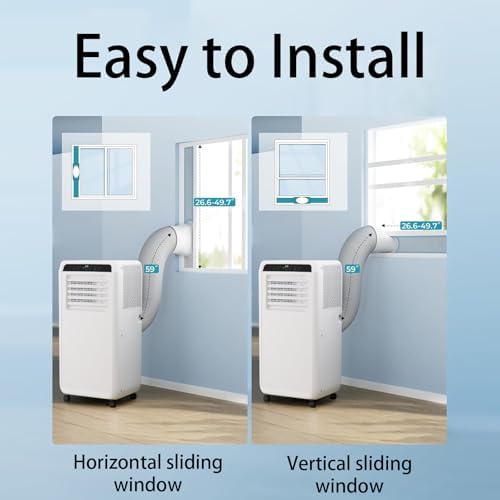 10000 BTU Portable AC Unit with Dehumidifier Fan and Remote Control