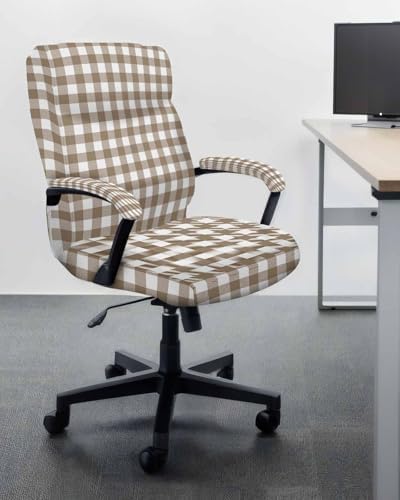 Savannan Large Office Chair Cover with Zipper and Arm Covers