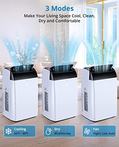 Towallmark 12000 BTU Portable Air Conditioner with Remote Control