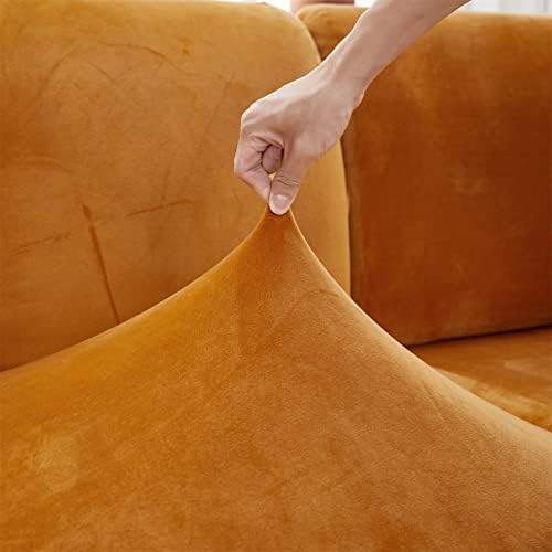 MIFXIN Velvet Sofa Slipcover with Elastic Bottom