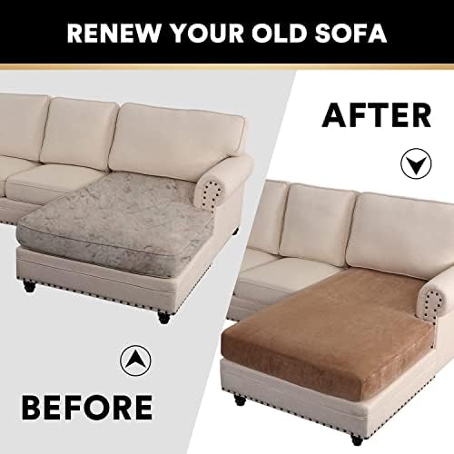 ADPON Velvet Sectional Couch Covers for Left and Right Chaise Lounge