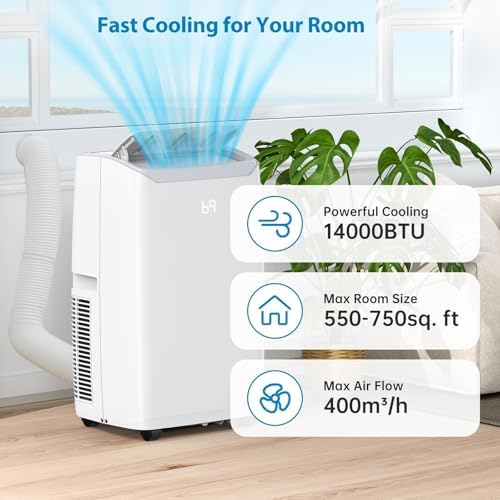 14000 BTU Portable Air Conditioner with 3-in-1 Function