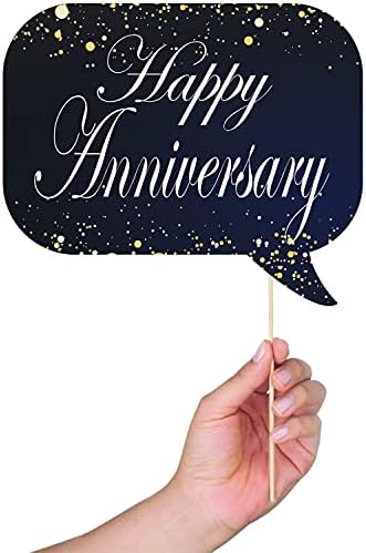 Anniversary Photo Booth Props - 41-Piece Kit for Wedding and Party