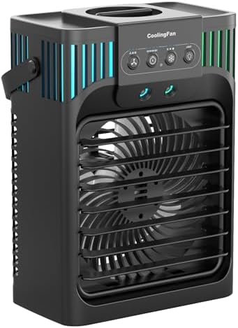 4-in-1 Portable Air Conditioner with Remote and 7 LED Light