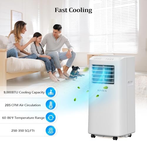 ROVSUN 9000 BTU Portable Air Conditioner with Remote Control