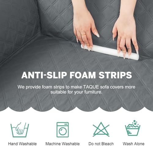 Taque L Shaped Sectional Couch Cover Waterproof Reversible