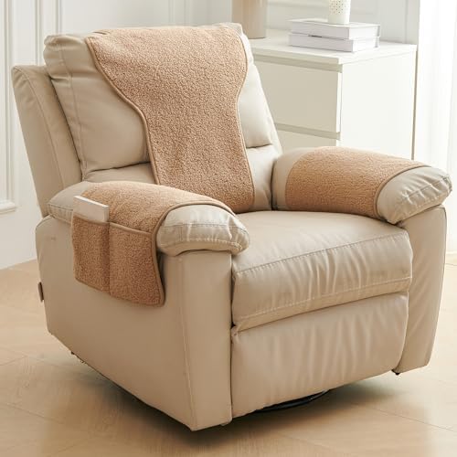 NANSHINE 3Pcs Recliner Slipcovers with Storage Pockets 1