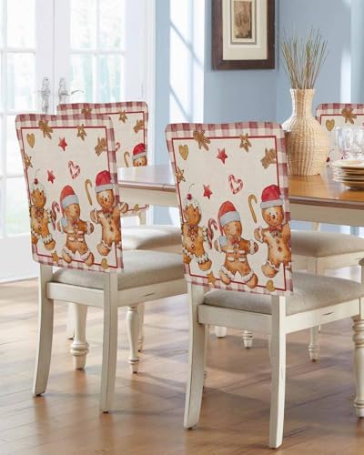 6 Pcs Christmas Chair Back Covers Set