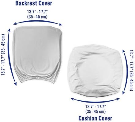 Ambesonne Brown Plaid Office Chair Slipcover Set