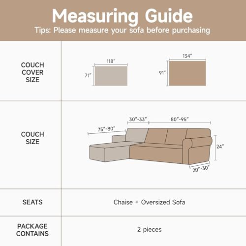 L Shaped Couch Covers 2 Piece Deep Grey