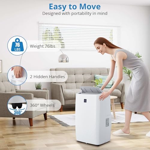 PioneerWorks 14000 BTU Portable AC Unit for Room Cooling