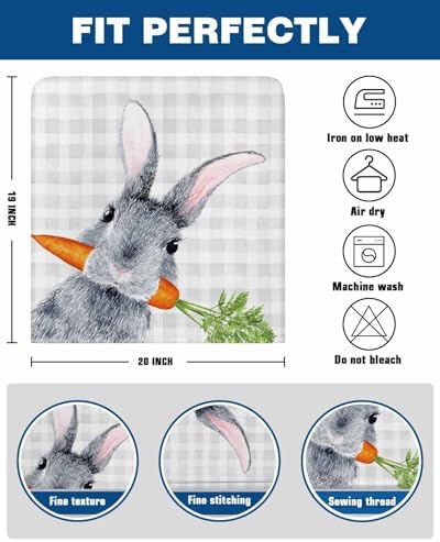 Easter Chair Covers Set of 4 Bunny Carrot Chair Slipcovers