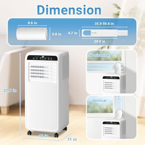 Stopsad 10000BTU Portable Air Conditioner with 3-in-1 Functions