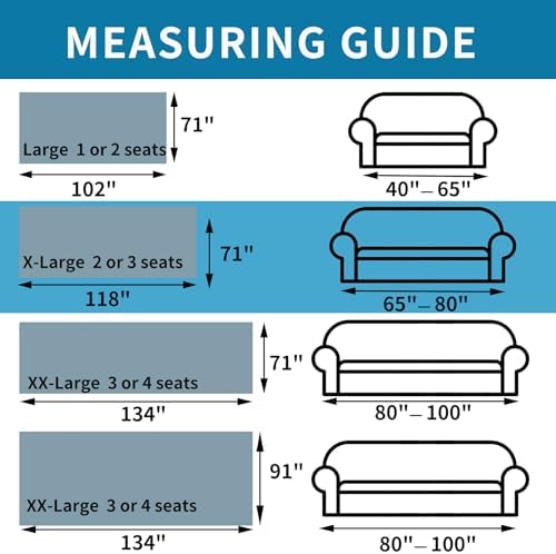 HAOMAIJIA Thick Non-Slip Sofa Covers for 3 Cushion Pet Friendly