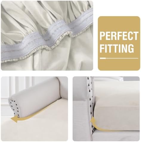 HVERSAILTEX Suede Stretch Chaise Lounge Cover Replacement
