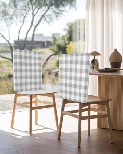 Yelstontyle Dining Chair Back Covers Pack of 6 Stretch Removable Washable