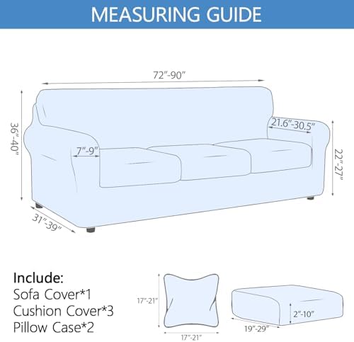 Keyroal Stretch Printed Sofa Cover Set 6-Piece 1