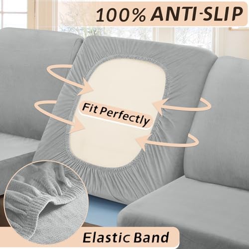 Arfntevss L Shape Sectional Sofa Cover 11-Piece
