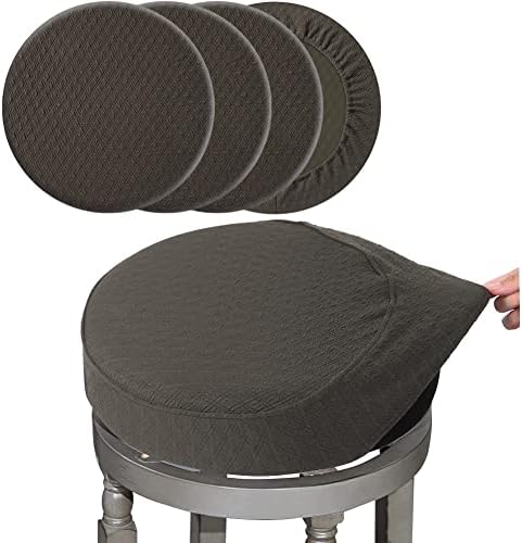BUYUE 4 Pcs Bar Stool Covers Luxury Fabric