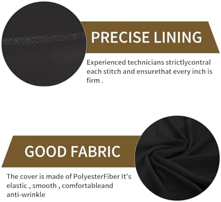 10 Pcs Black Washable Removable Chair Covers for Weddings and Banquets