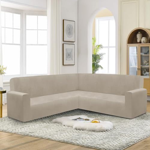HDCAXKJ Velvet Sectional Sofa Cover