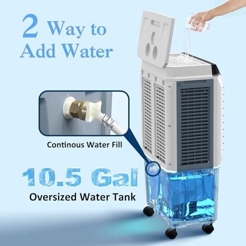 LifePlus Evaporative Air Cooler 3500CFM Portable for Large Room
