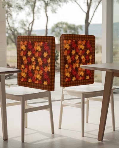 4 Pack Dining Chair Back Covers with Removable Slipcovers