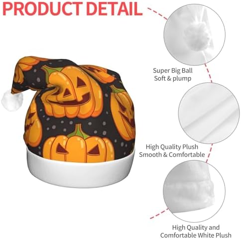 Halloween Pumpkin Print Christmas LED Hat for Festive Events