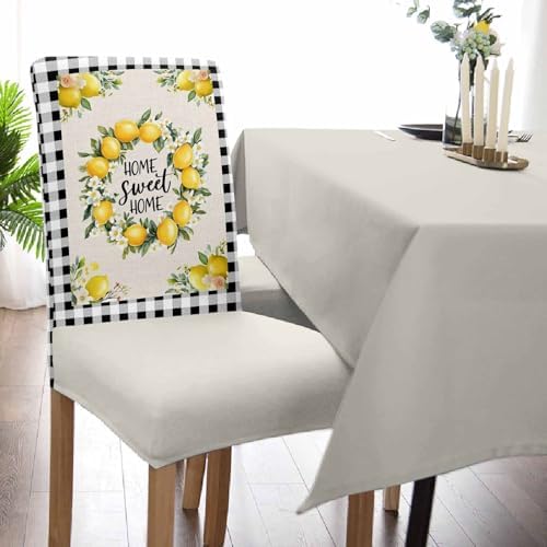 TweetyBed Chair Covers with Lemon Flowers Wreath Design