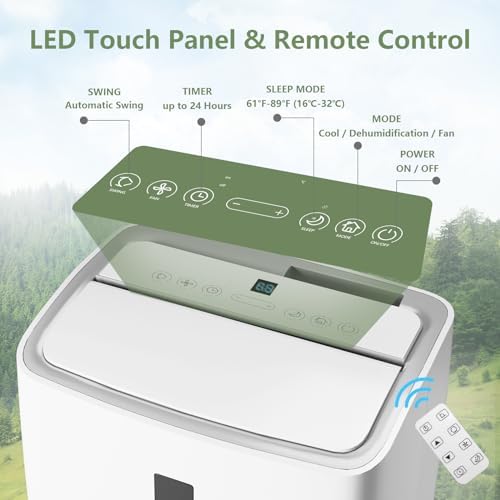 GAOMON 12000 BTU Portable Air Conditioner 3-in-1 Cool Fan Dehumidifier